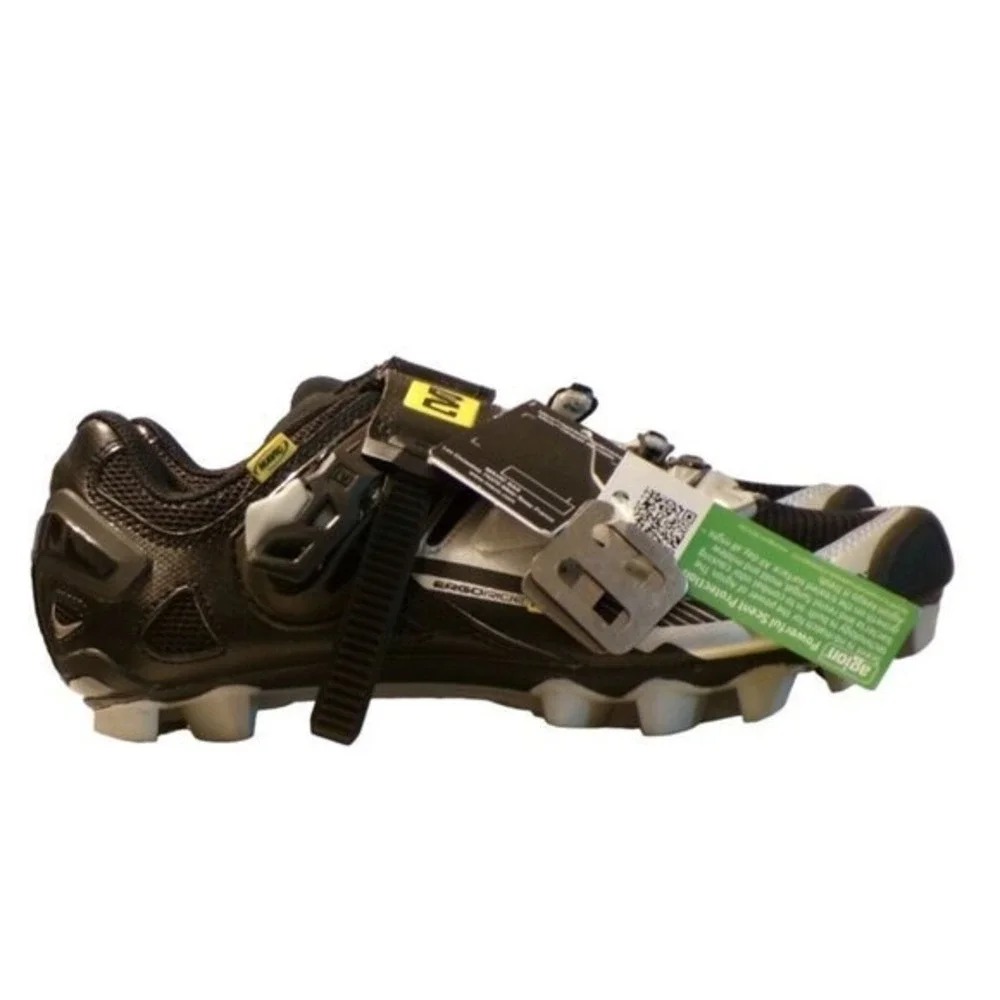 Mavic Tempo Cycling Shoes 6.5 Black Silver Ergonomic Design Vtg Look Durable‎